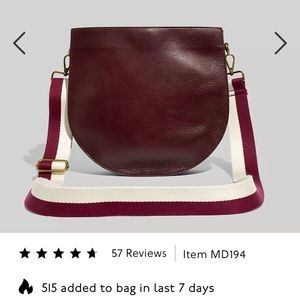 Madewell Transport Saddlebag in Dark Cabernet